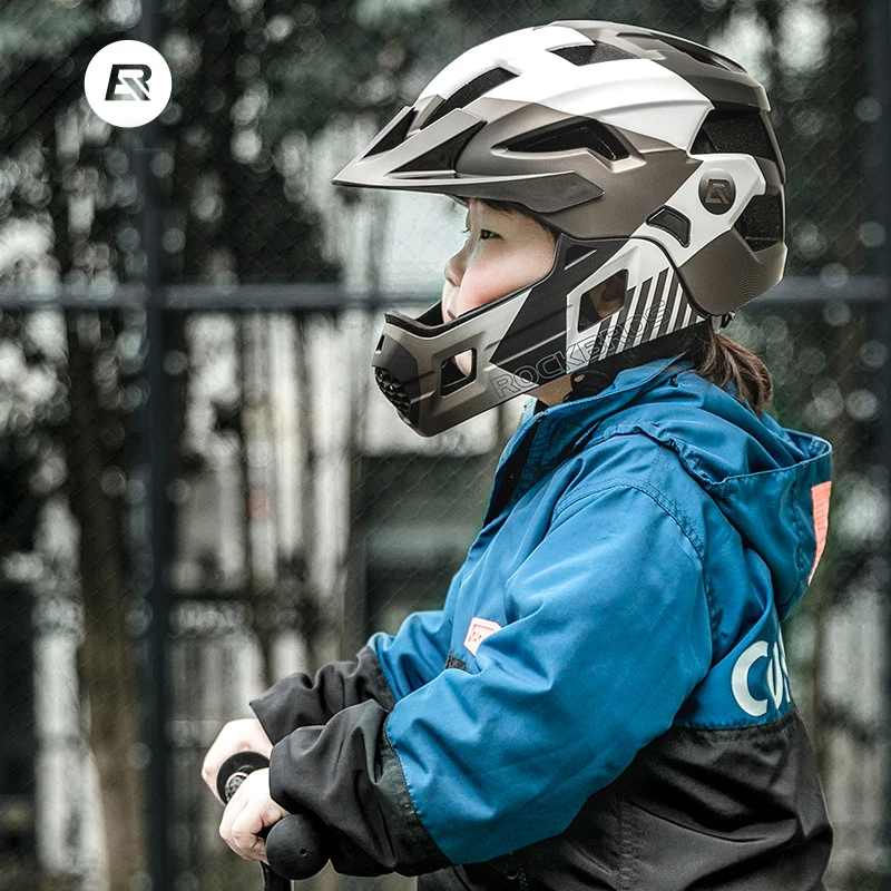 Motorcycle Gear Kids - ROCKBROS Kinderen Afneembare Volledig Gezicht Fietshelm