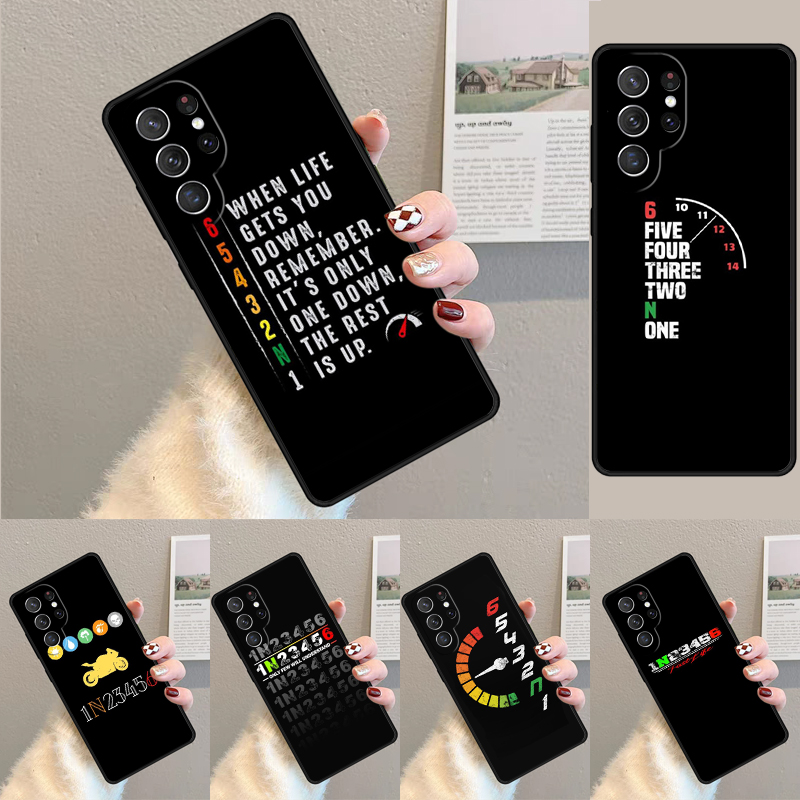 Motorcycle Gear Quotes - Motorfiets Gear Siliconen Telefoonhoesje voor Samsung