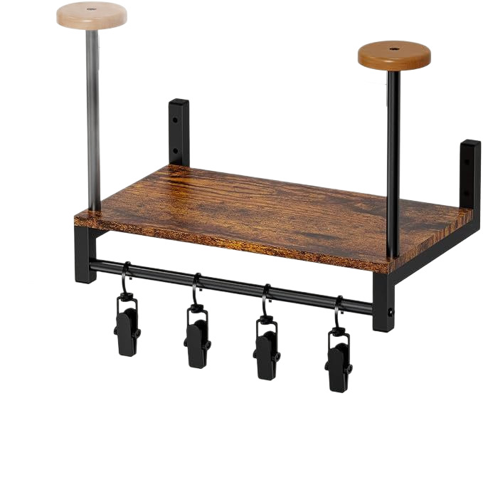 Motorcycle Gear Display Rack - Wandmontage helmhouder houten motoruitrusting displayrek met