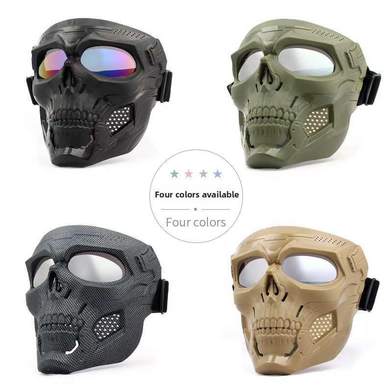 Motorcycle Gear Full Set - Schedel motorfiets volgelaatsmasker winddicht beschermend masker