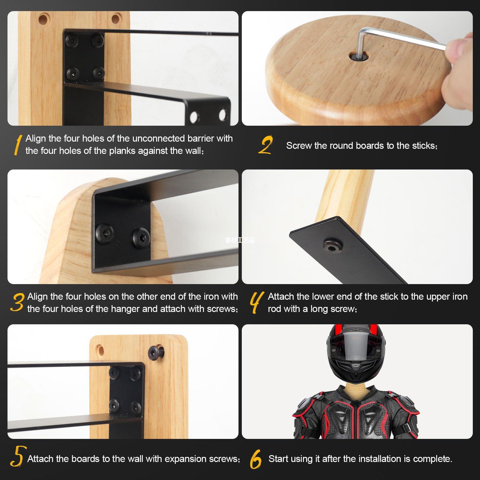 Wandmontage houten buitenopsla - Motorcycle Gear Display Rack recensie en prijs