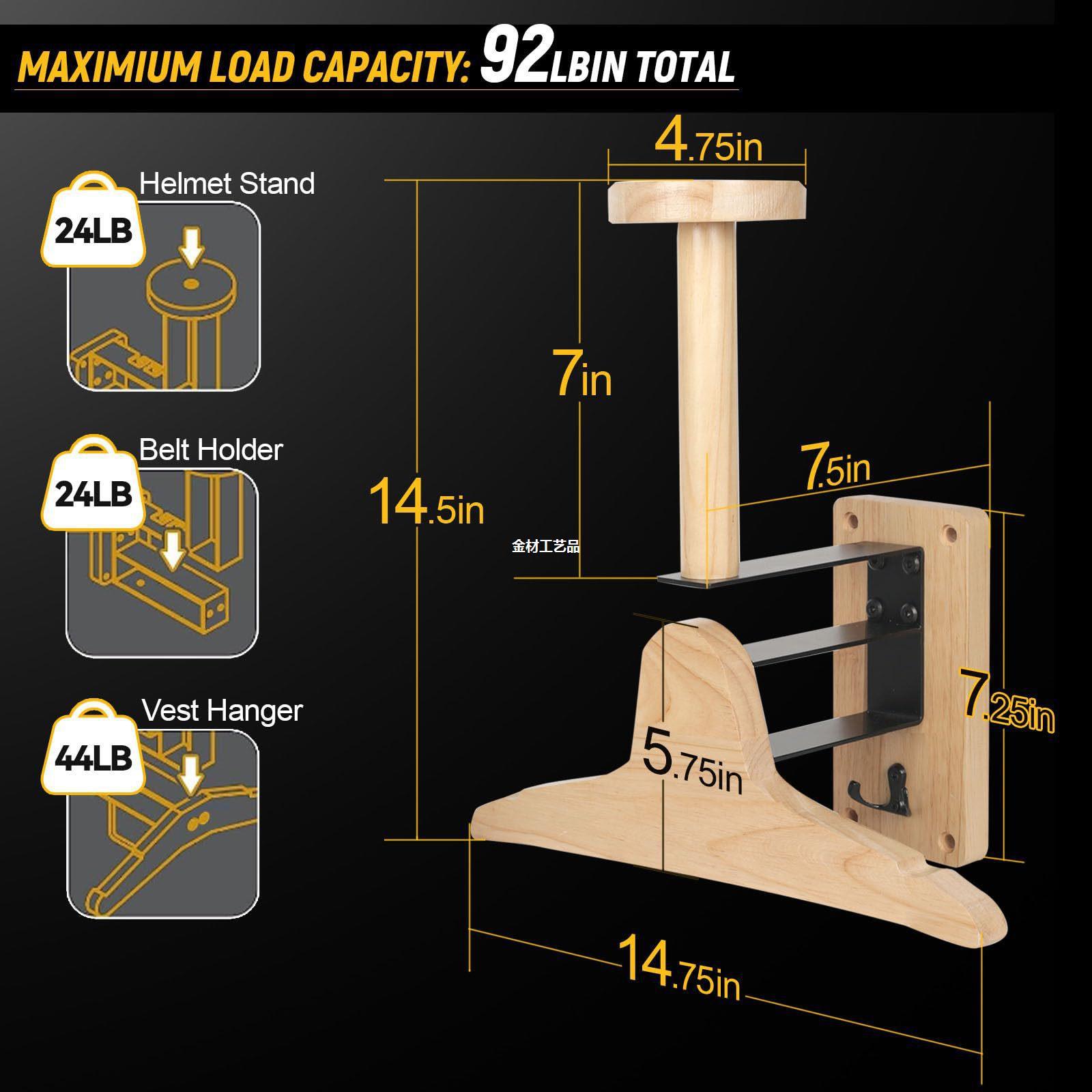 Wandmontage houten buitenopsla - Motorcycle Gear Display Rack recensie en prijs