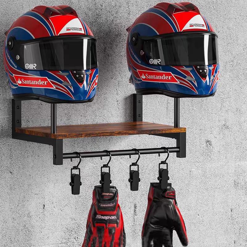 Wandmontage houten helmhouder  - Motorcycle Gear Display Rack recensie en prijs